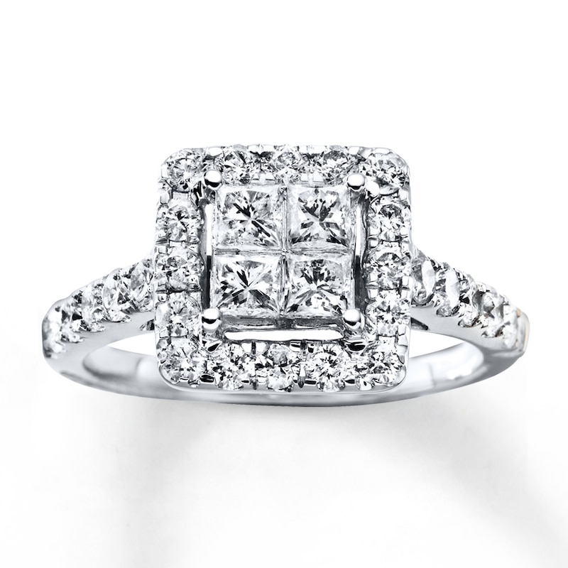 Main Image 1 of Adore Diamond Engagement Ring 1-3/8 Carat tw 14K White Gold