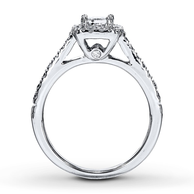 Main Image 2 of Adore Diamond Engagement Ring 3/4 ct tw Princess-cut 14K White Gold