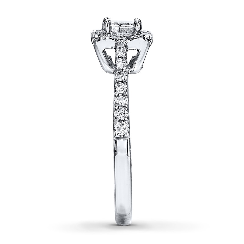 Main Image 3 of Adore Diamond Engagement Ring 3/4 ct tw Princess-cut 14K White Gold