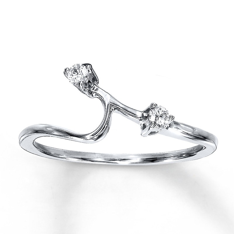 Main Image 1 of Adore Diamond Wedding Band 1/15 Carat tw 14K White Gold
