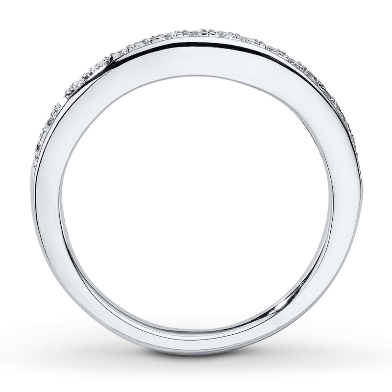 Main Image 2 of Diamond Wedding Band 1/5 ct tw Round-cut 14K White Gold