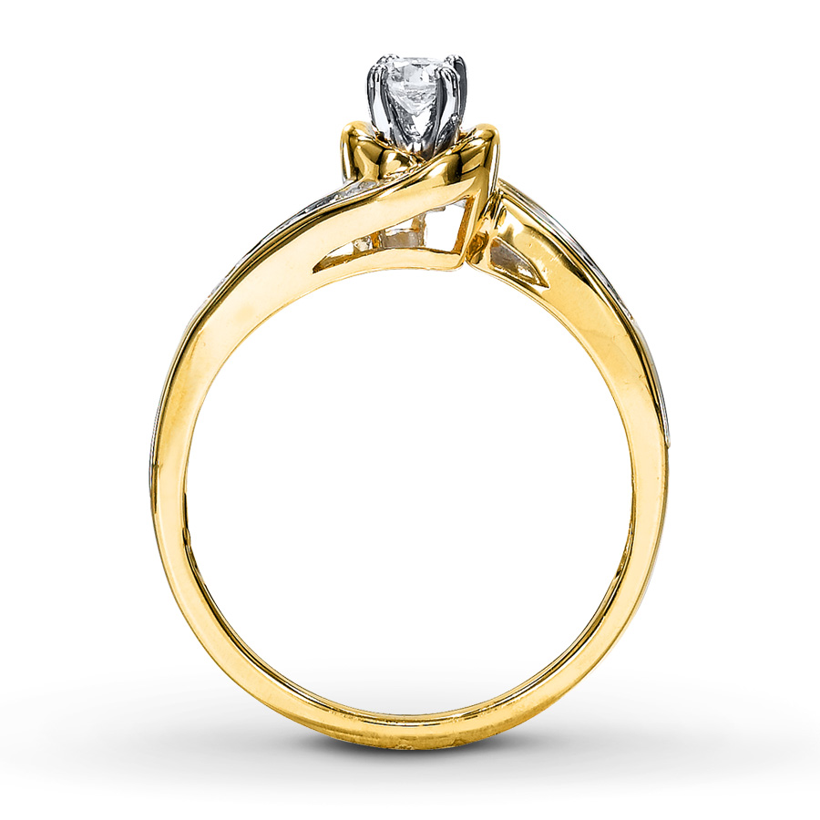 Thumbnail Image 2 of Diamond Engagement Ring 1/4 ct tw Round-cut 14K Yellow Gold