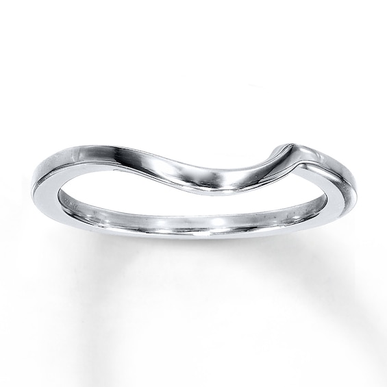 Adore Contoured Wedding Band 14K White Gold