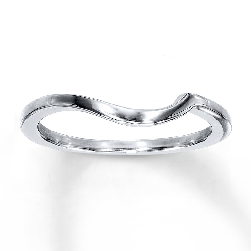 Main Image 1 of Adore Contoured Wedding Band 14K White Gold