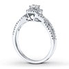 Thumbnail Image 2 of Diamond Engagement Ring 3/8 ct tw Round-cut 14K White Gold