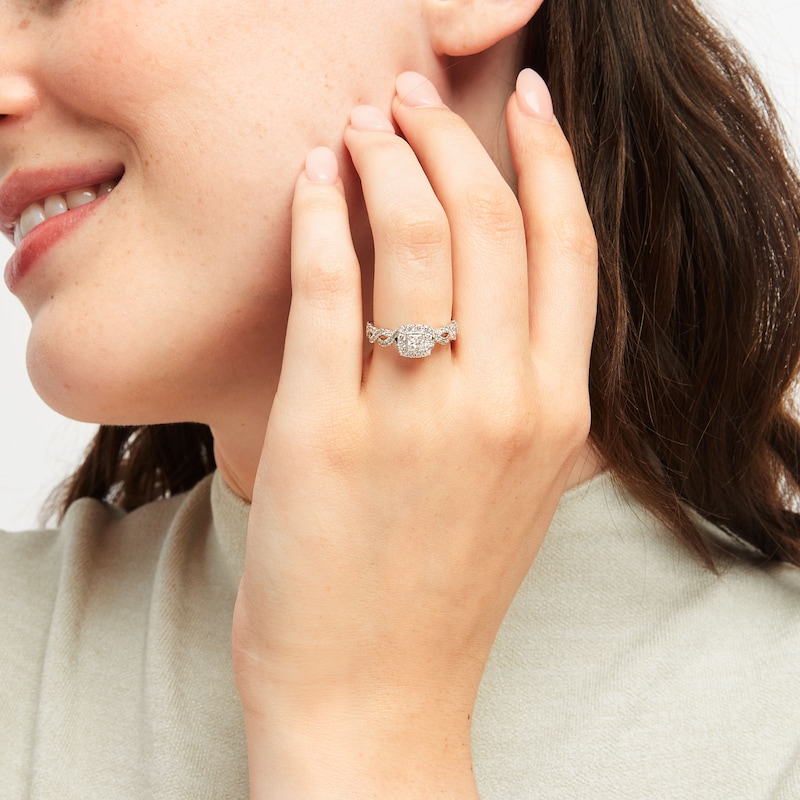 Neil Lane Princess-cut Engagement Ring 5/8 ct tw 14K White Gold