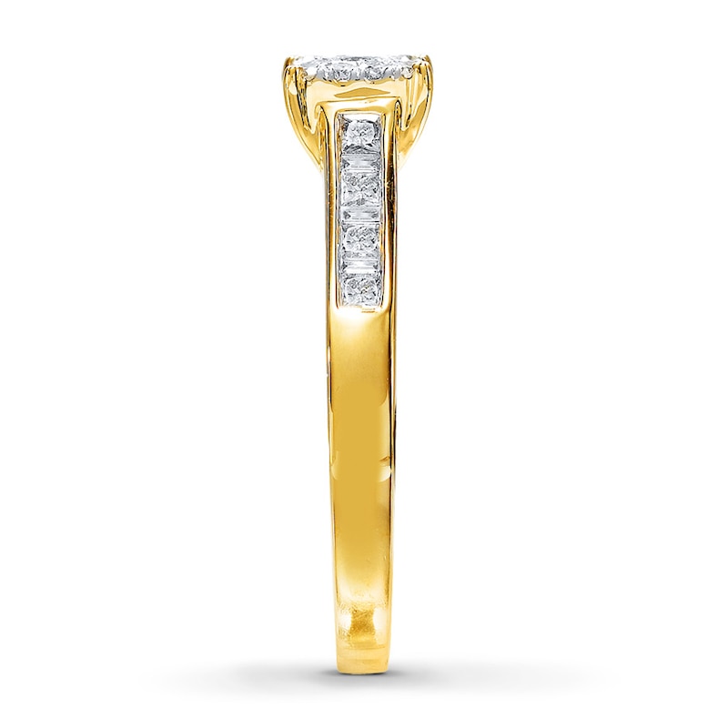 Diamond Engagement Ring 5/8 carat tw 14K Yellow Gold