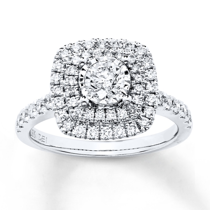 Diamond Engagement Ring 1 ct tw Round-cut 14K White Gold
