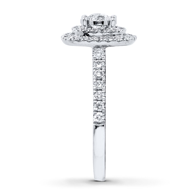 Diamond Engagement Ring 1 ct tw Round-cut 14K White Gold