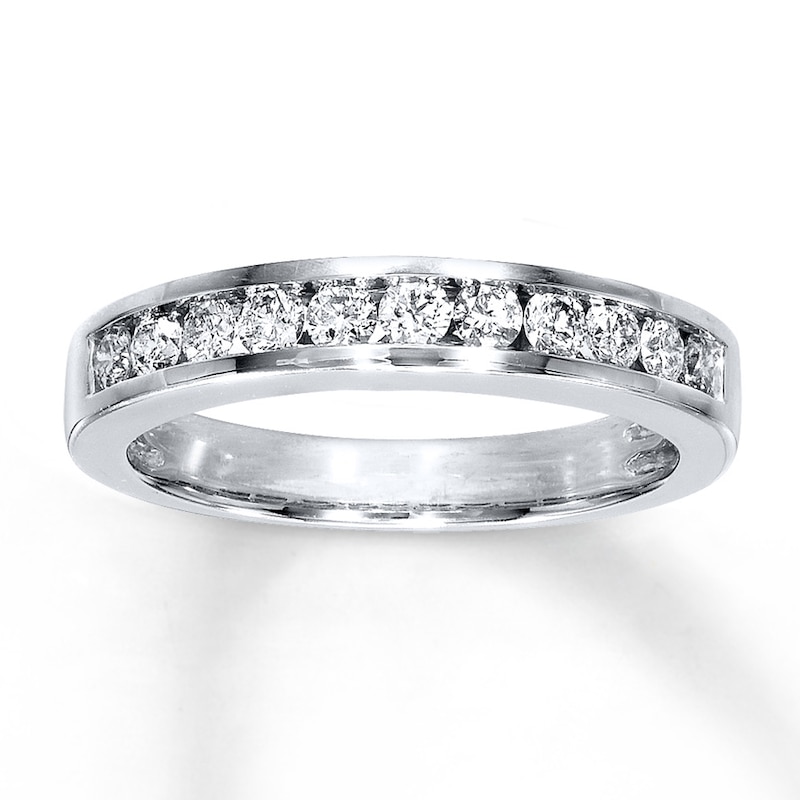 Main Image 1 of Diamond Wedding Band 1/2 ct tw Round-cut 14K White Gold