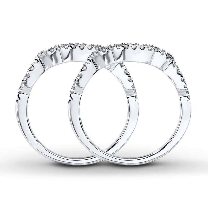 Main Image 2 of Adore Diamond Wedding Bands 1/3 ct tw Round-cut 14K White Gold