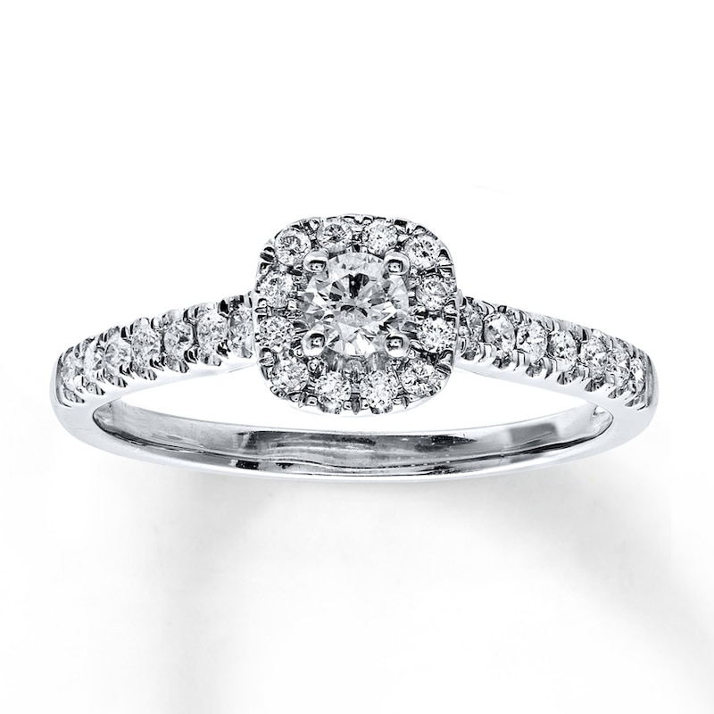 Diamond Engagement Ring 3/8 ct tw Round-cut 10K White Gold