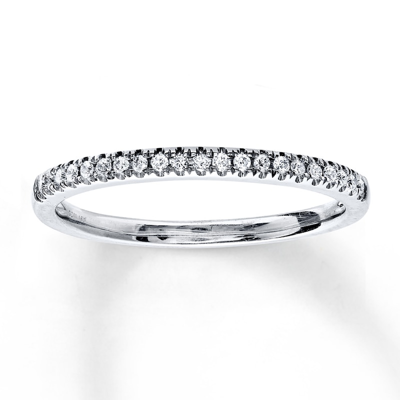 Main Image 1 of Adore Diamond Wedding Band 1/10 ct tw Round-cut 10K White Gold