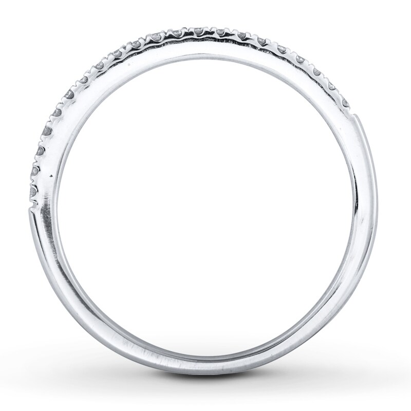 Main Image 2 of Adore Diamond Wedding Band 1/10 ct tw Round-cut 10K White Gold