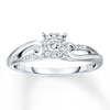 Diamond Engagement Ring 1/6 ct tw Round-cut 10K White Gold