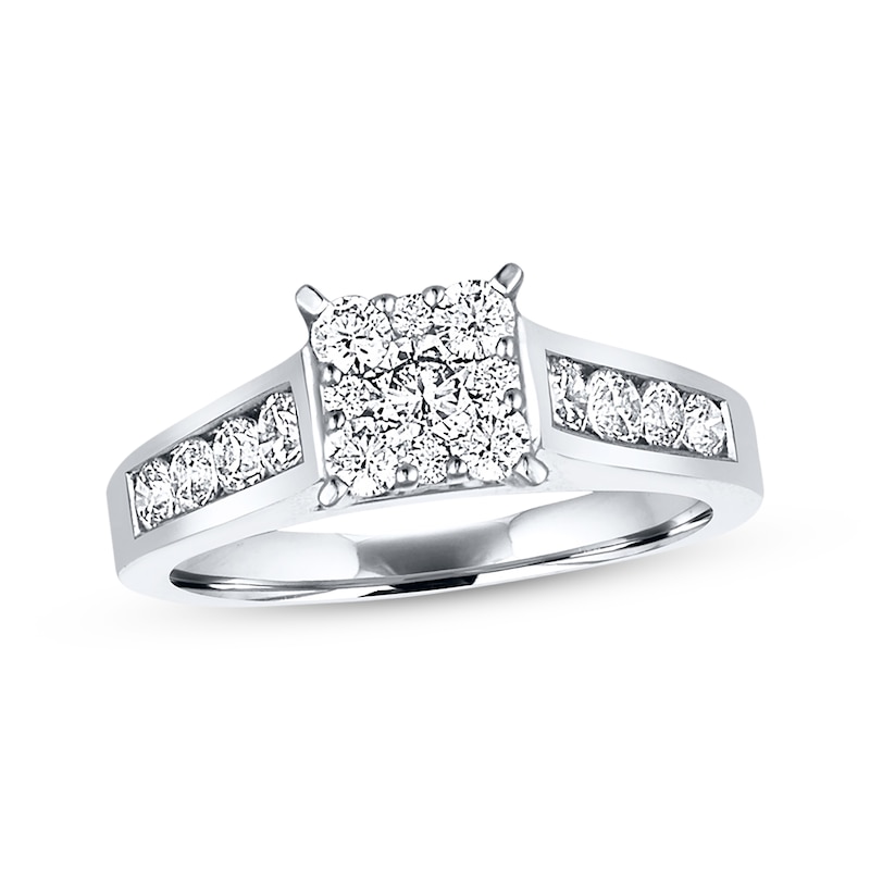 Diamond Engagement Ring 1 ct tw Round-cut 14K White Gold