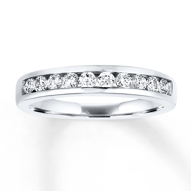Main Image 1 of Adore Diamond Wedding Band 1/2 ct tw Round-cut 14K White Gold