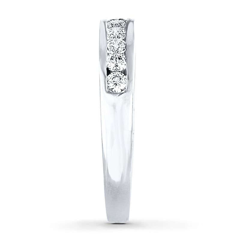 Main Image 3 of Adore Diamond Wedding Band 1/2 ct tw Round-cut 14K White Gold