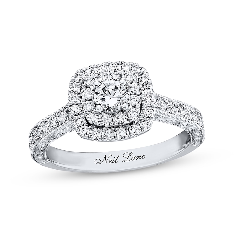 Neil Lane Round-cut Diamond Engagement Ring 7/8 ct tw 14K White Gold