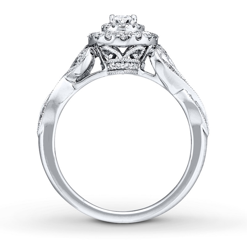 Main Image 2 of Neil Lane Oval Diamond Engagement Ring 7/8 ct tw 14K White Gold