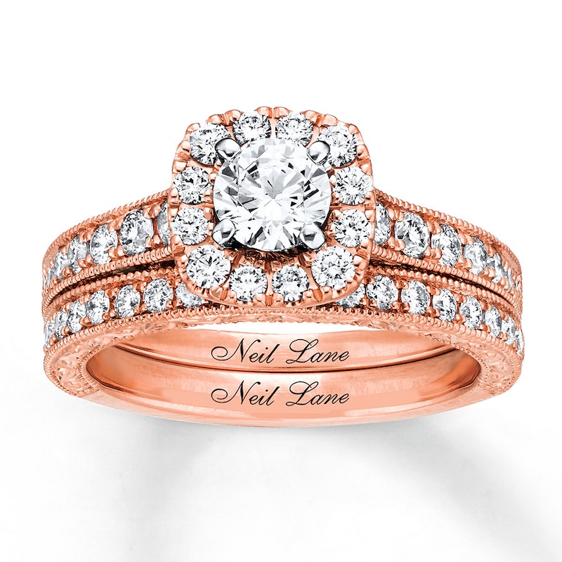 Neil Lane Bridal Set 1-1/8 ct tw Diamonds 14K Rose Gold