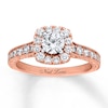 Neil Lane Round Diamond Engagement Ring 7/8 ct tw 14K Rose Gold