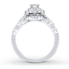 Neil Lane Diamond Bridal Set 1-1/3 Carats tw Oval & Round-cut 14K White Gold