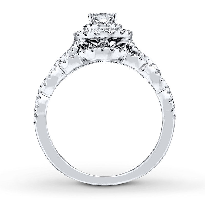 Neil Lane Diamond Bridal Set 1-1/3 Carats tw Oval & Round-cut 14K White Gold