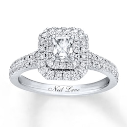 Neil Lane Radiant-cut Diamond Engagement Ring 7/8 ct tw 14K White Gold
