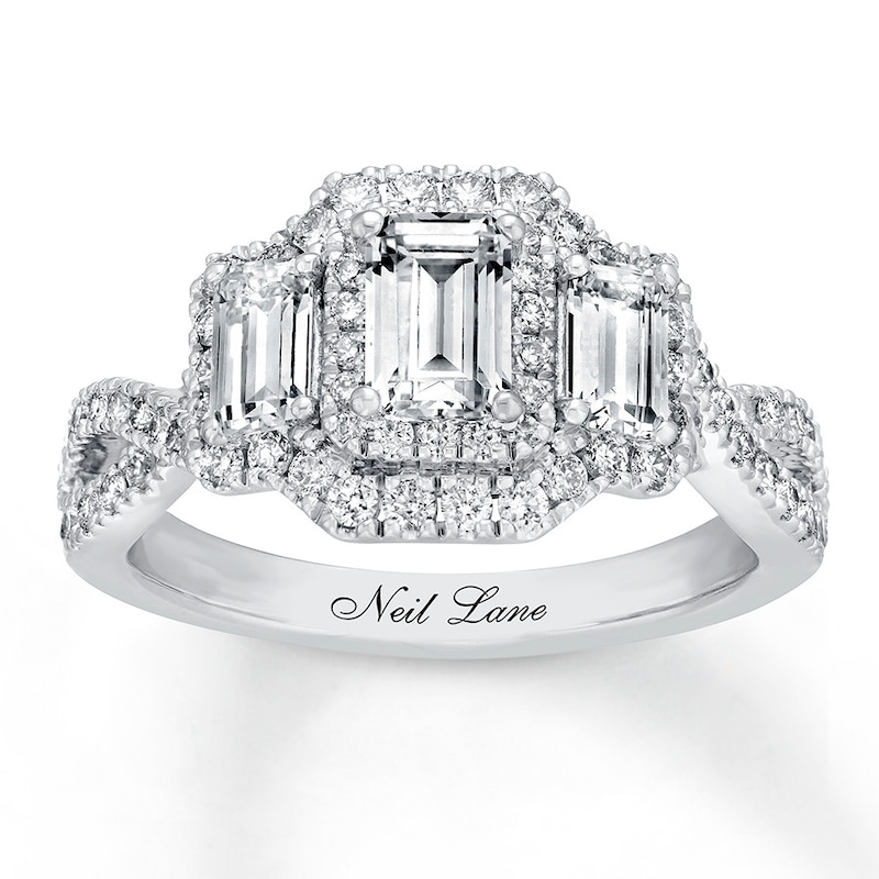 Neil Lane Diamond Engagement Ring 1-1/2 ct tw Diamonds 14K White Gold