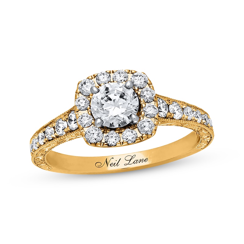 Main Image 1 of Neil Lane Engagement Ring 1-1/6 ct tw Diamonds 14K Yellow Gold