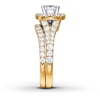 Neil Lane Bridal Set 2-1/2 ct tw Diamonds Cushion & Round-cut 14K Yellow Gold