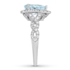 Thumbnail Image 2 of Neil Lane Aquamarine Engagement Ring 3/4 cttw Pear & Round-cut 14K White Gold