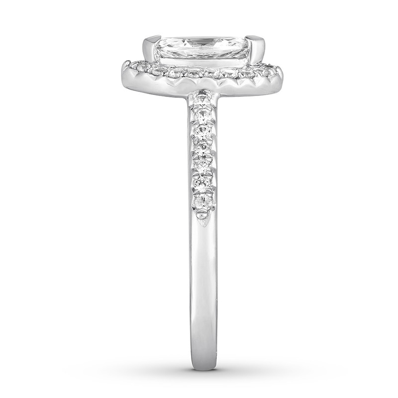 Main Image 3 of Adore Diamond Engagement Ring 7/8 ct tw Marquise/Round 14K White Gold