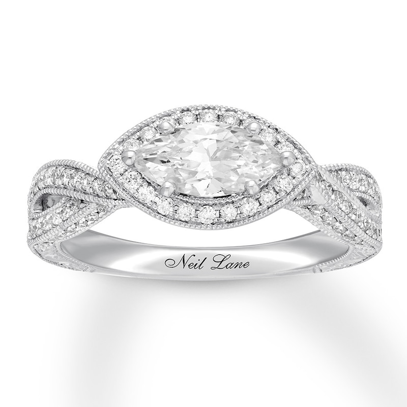 Main Image 1 of Neil Lane Maquise Diamond Engagement Ring 1-1/8 ct tw 14K White Gold