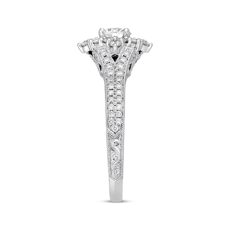 Neil Lane Round-cut Diamond Engagement Ring 1-3/8 ct tw 14K White Gold
