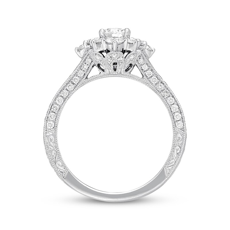 Neil Lane Round-cut Diamond Engagement Ring 1-3/8 ct tw 14K White Gold