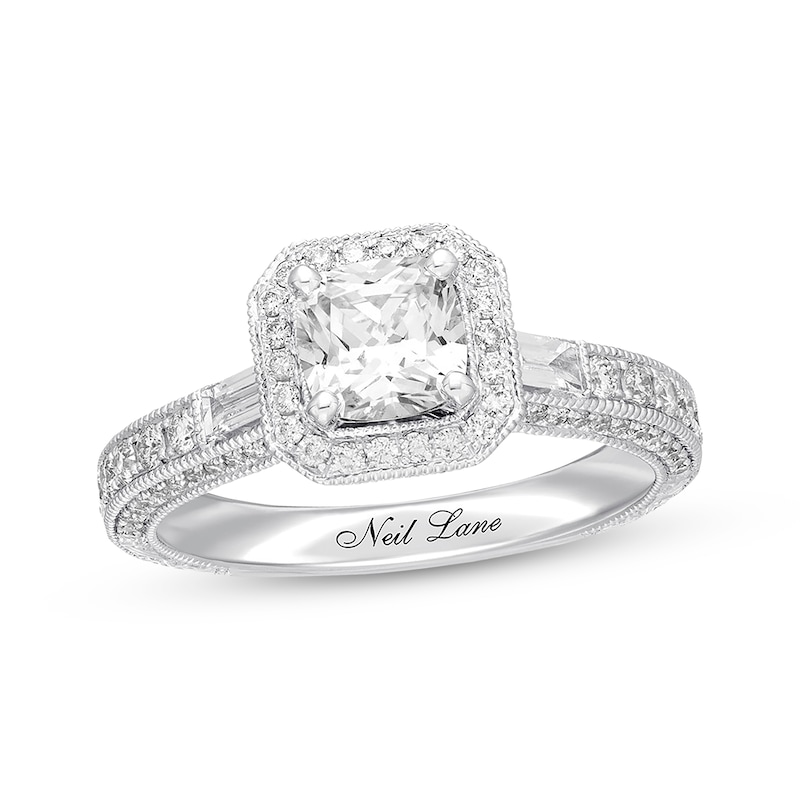 Main Image 1 of Neil Lane Cushion-cut Diamond Engagement Ring 1-5/8 ct tw 14K White Gold