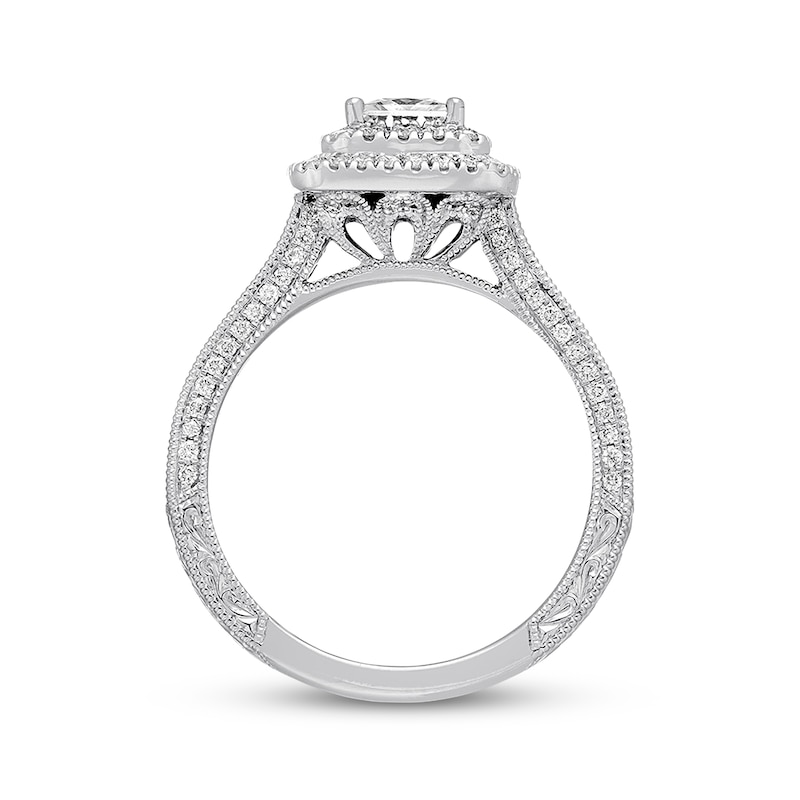 Main Image 3 of Neil Lane Princess-cut Diamond Engagement Ring 1-1/2 ct tw 14K White Gold
