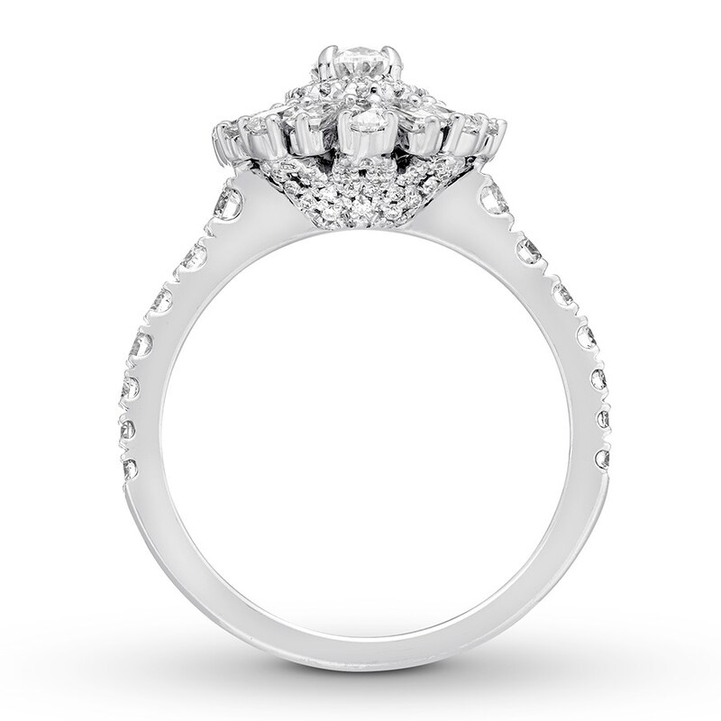 Neil Lane Oval-cut Diamond Engagement Ring 1-7/8 ct tw 14K White Gold
