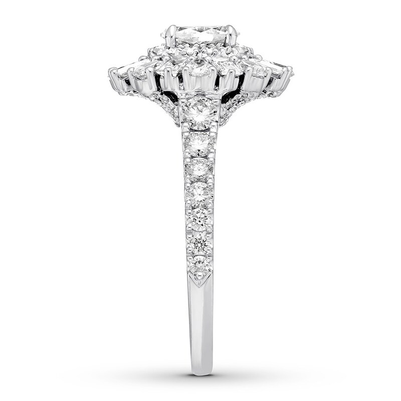 Neil Lane Oval-cut Diamond Engagement Ring 1-7/8 ct tw 14K White Gold