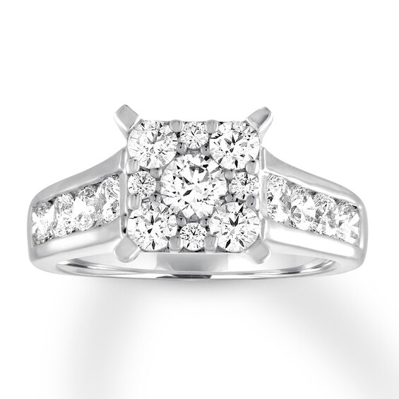 Adore Diamond Engagement Ring 1-3/4 ct tw Round-cut 14K White Gold