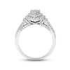 Diamond Engagement Ring 7/8 ct tw Princess & Round-cut 14K White Gold