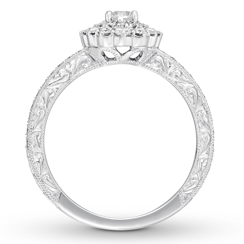 Main Image 2 of Neil Lane Round Diamond Engagement Ring 1/2 ct tw 14K White Gold