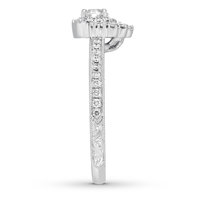 Main Image 3 of Neil Lane Round Diamond Engagement Ring 1/2 ct tw 14K White Gold