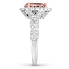 Thumbnail Image 2 of Neil Lane Morganite Engagement Ring 3/4 ct tw Pear & Round-cut 14K White Gold