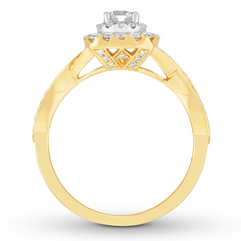 Main Image 2 of Neil Lane Engagement Ring 7/8 ct tw Diamonds 14K Two-Tone Gold