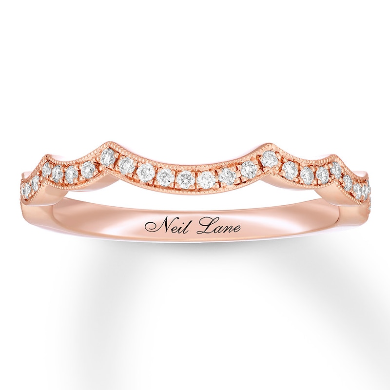Main Image 1 of Neil Lane Wedding Band 1/6 ct tw Diamonds 14K Rose Gold