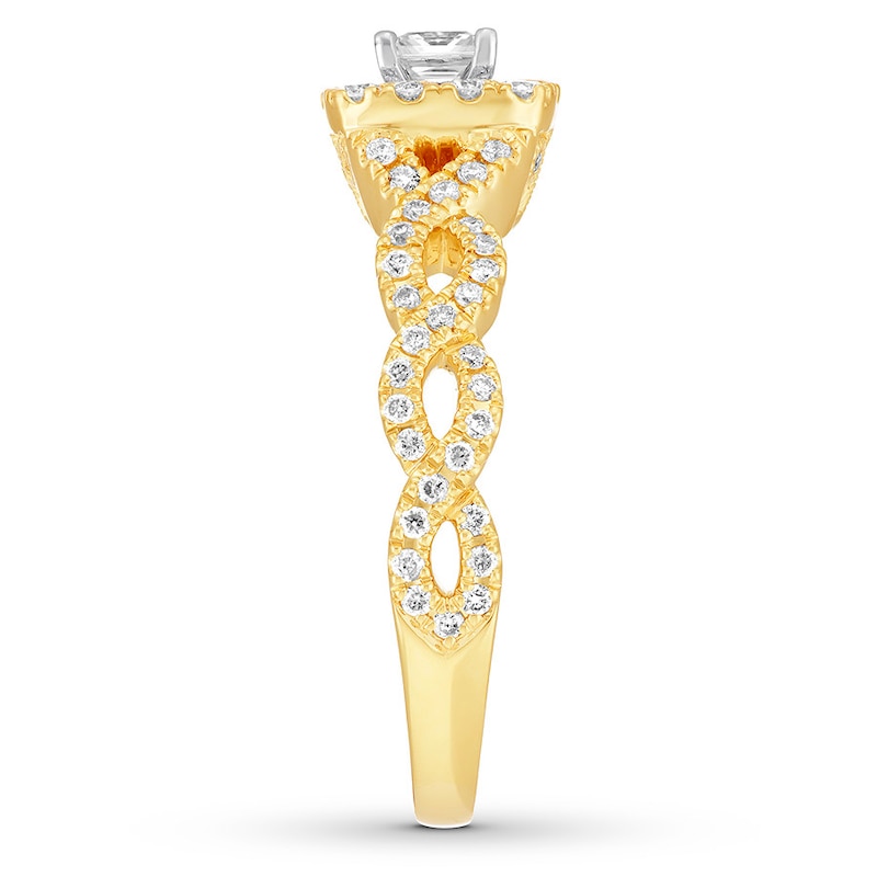 Neil Lane Engagement Ring 5/8 cttw Princess-cut 14K Yellow Gold