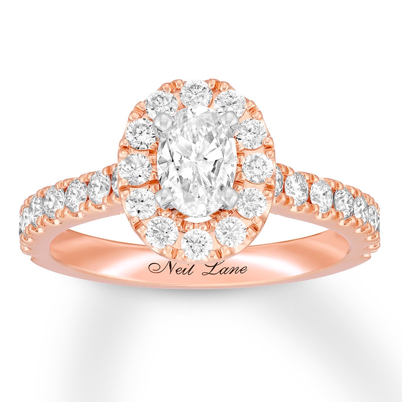 Neil Lane Diamond Engagement Ring 1-1/2 ct tw 14K Rose Gold